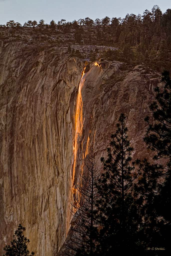 horsetail fall yosemite california fire firefall waterfall 3